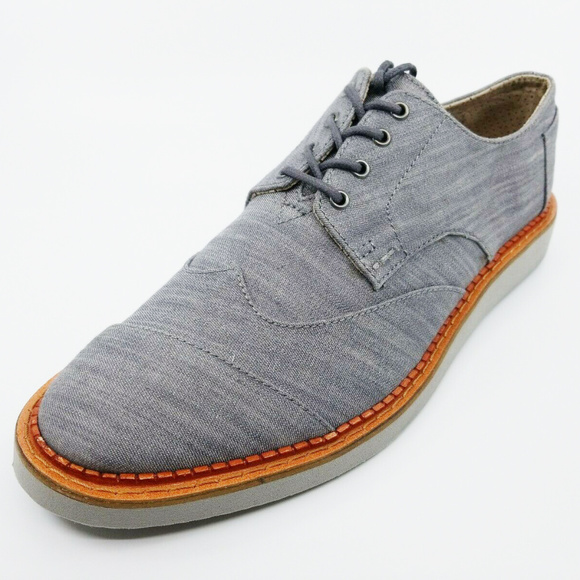 Toms Other - Toms Mens Brogue Shoes Forged Iron Grey Suede Sz 9